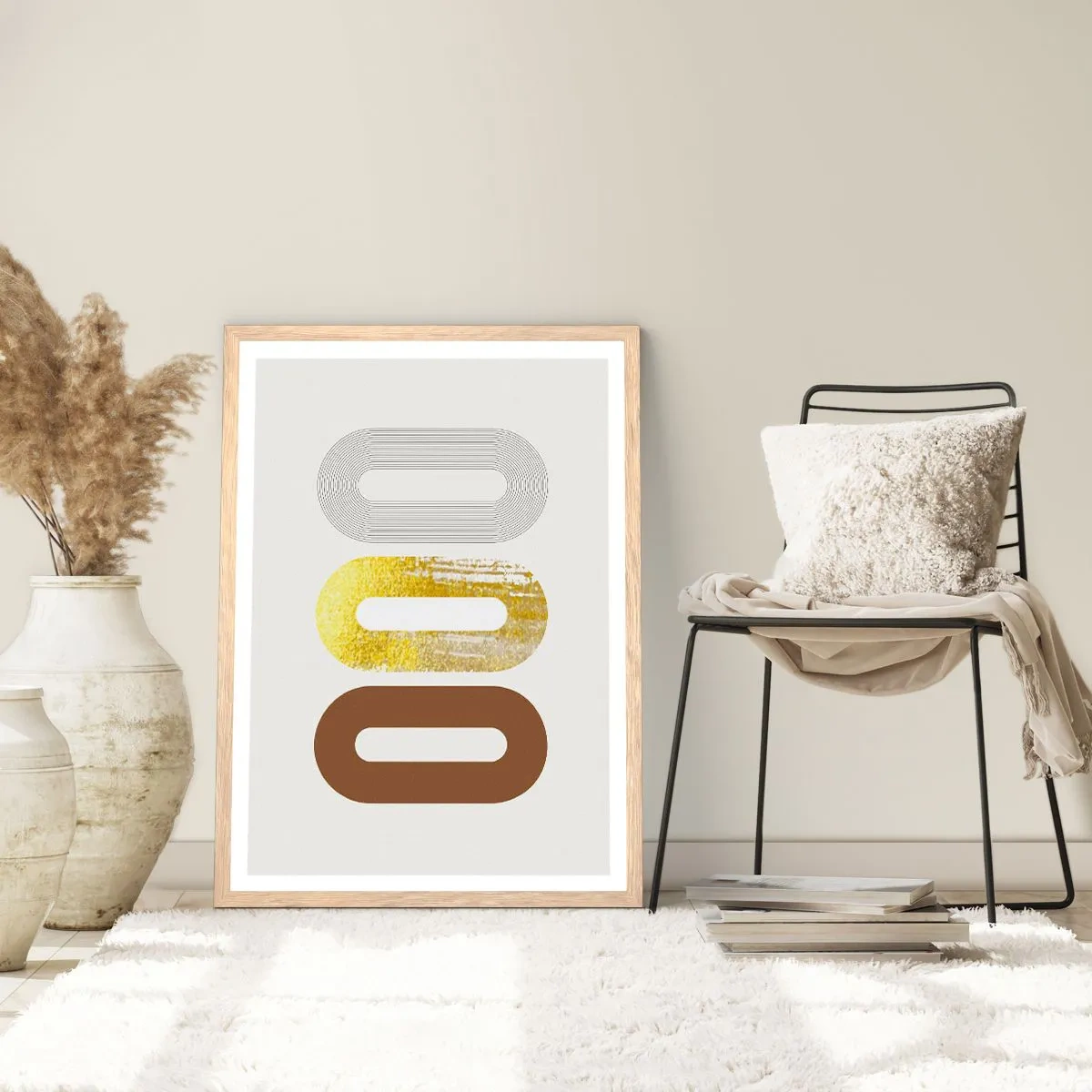 Plakat w ramie jasny dąb - Ooo! - 70x100 cm