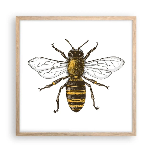 Plakat w ramie jasny dąb - Piękna i dobra - 50x50 cm