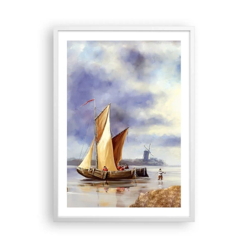 Plakat w białej ramie - Powrót żeglarzy - 50x70 cm