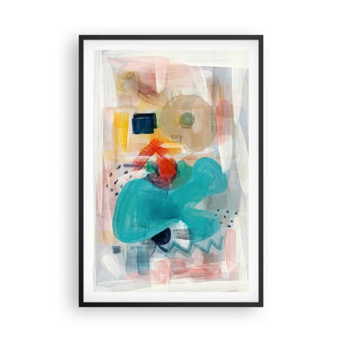 Plakat w czarnej ramie - Kolorowa gra - 61x91 cm