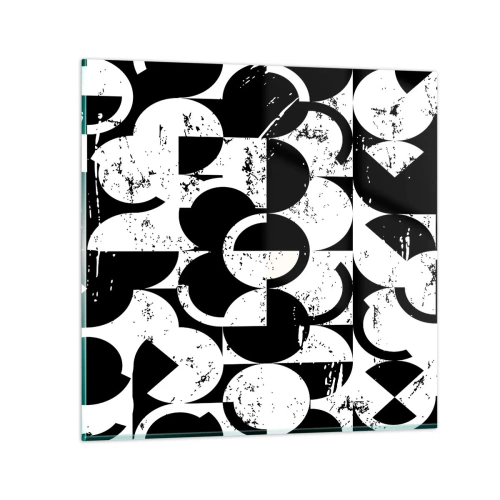 Obraz na szkle - Białe jest białe, a czarne czarne - 60x60 cm