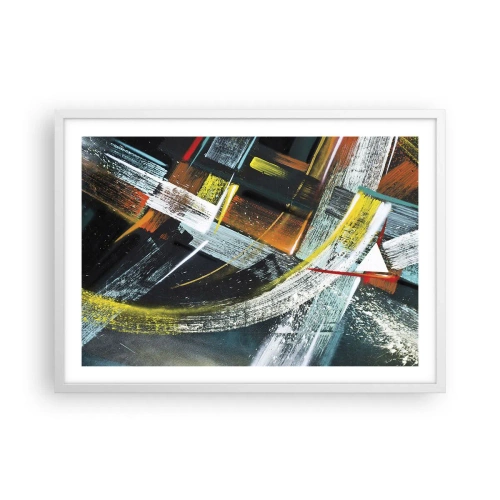 Plakat w białej ramie - Energia ruchu - 70x50 cm