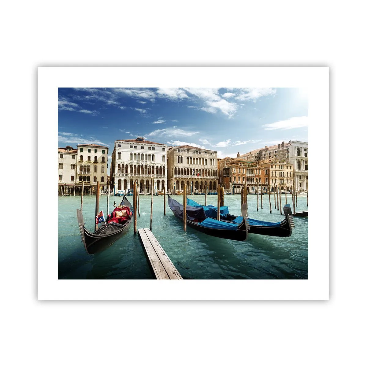 Plakat - Pałace w błękicie - 50x40 cm