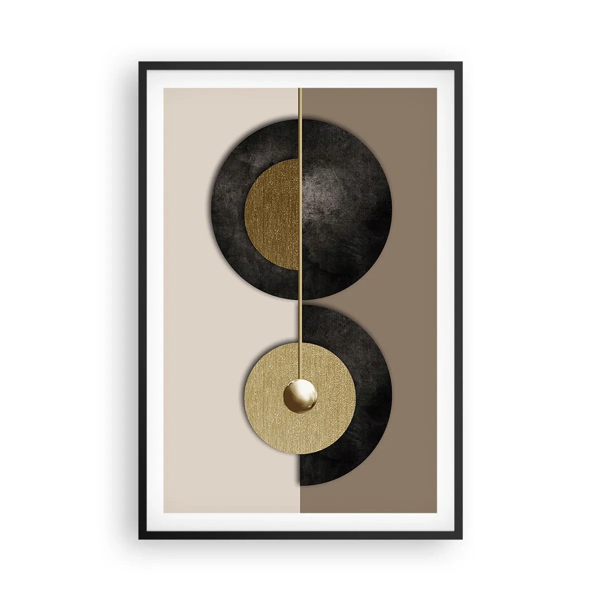 Plakat w czarnej ramie - Wariacje wokół koła - 61x91 cm