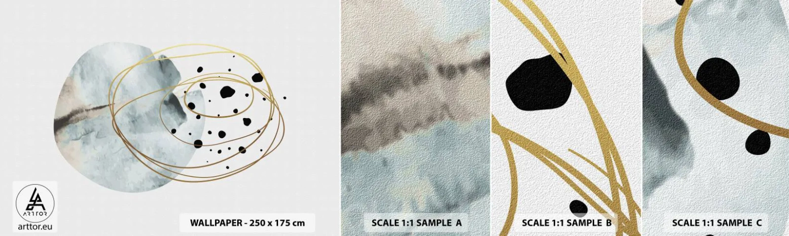 Fototapeta Próbka Samoprzylepna Deluxe Sticker - W objęciach przestrzeni - Abstrakcja, Sztuka, Nowoczesny Wzór - 100x30 cm