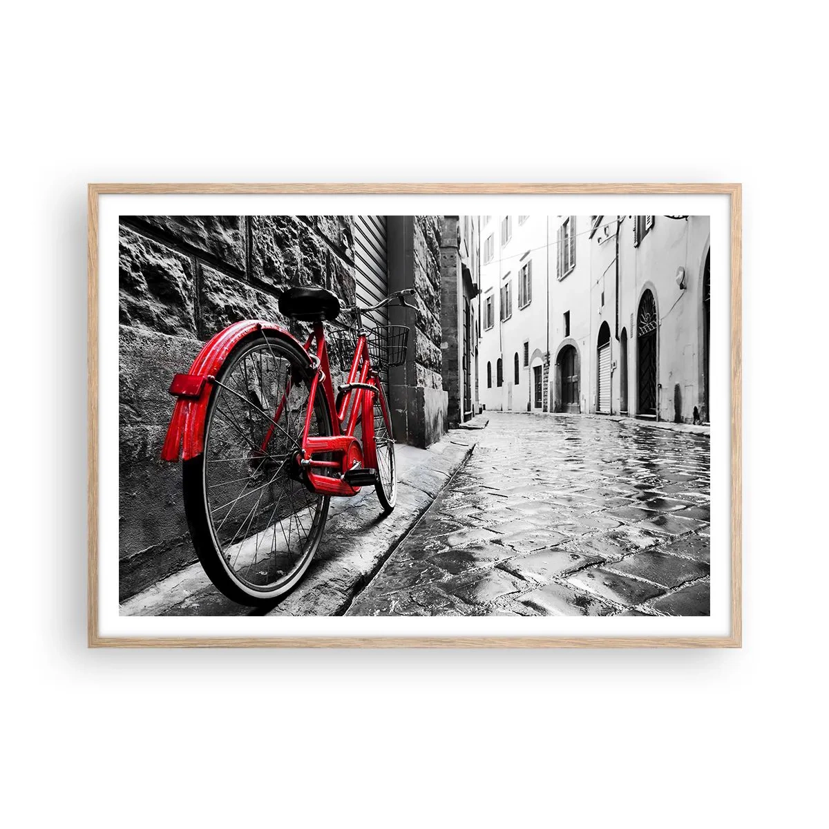 Plakat w ramie jasny dąb - Prawdziwe piękno się nie starzeje - 100x70 cm