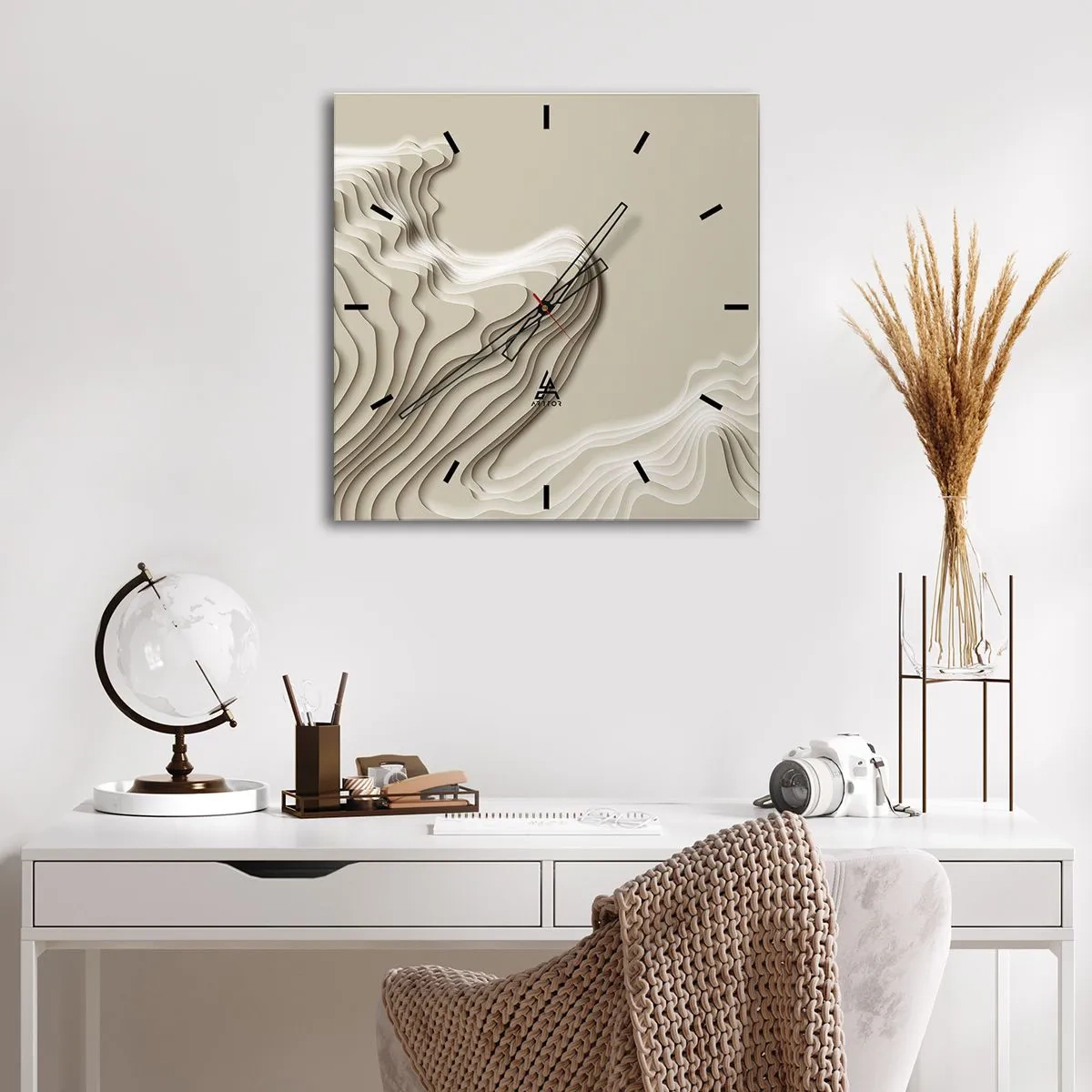 Zegar ścienny - Topografia sztuki - 40x40 cm