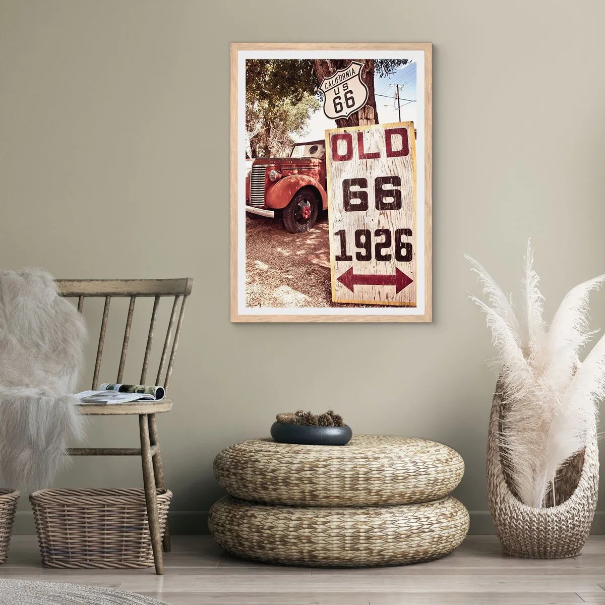 Plakat w ramie jasny dąb - Legenda amerykanskiej prowincji - 30x40 cm