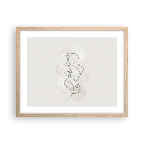 Plakat w ramie jasny dąb - Splątani w uścisku - 50x40 cm