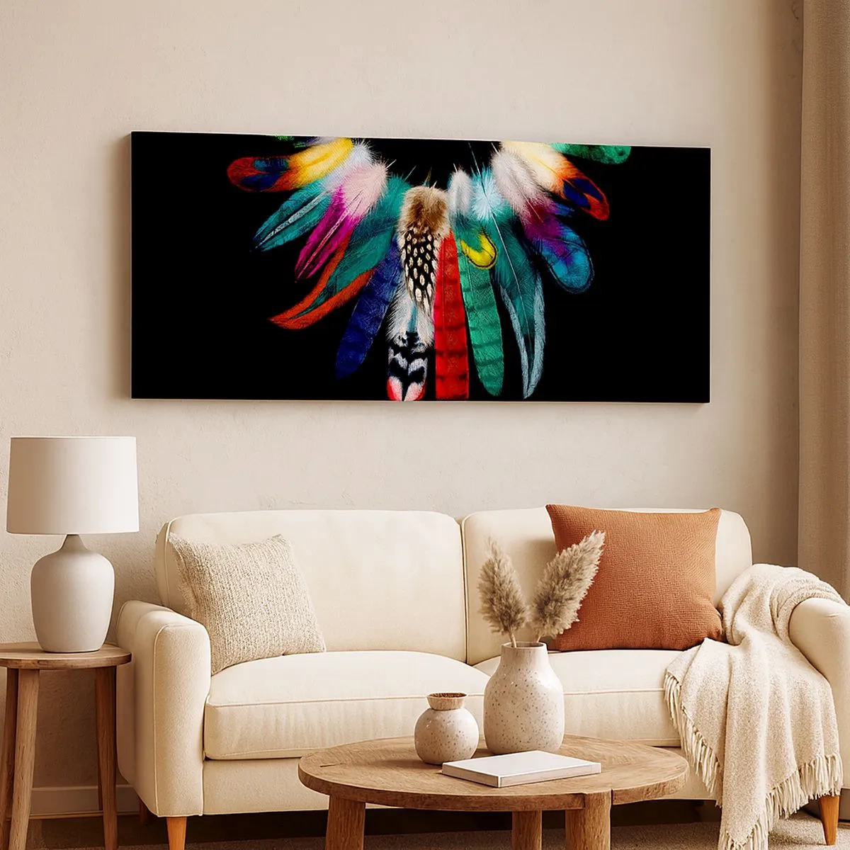 Obraz na płótnie - Indiański naszyjnik - 100x40 cm