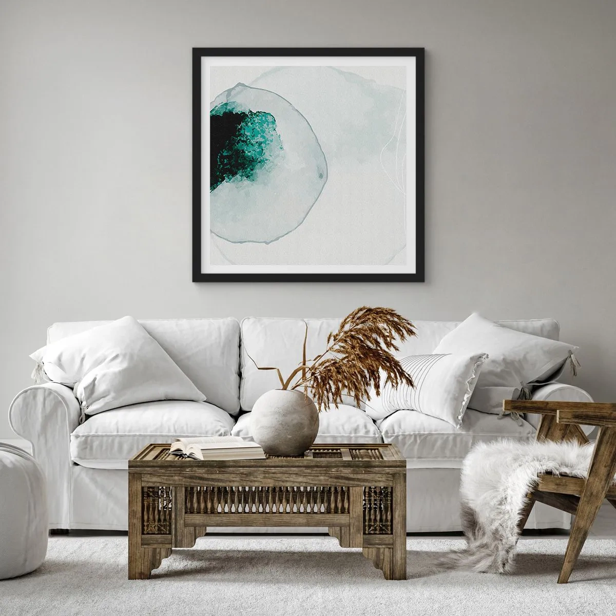 Plakat w czarnej ramie - W kropli wody - 40x40 cm