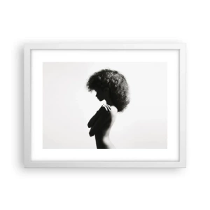 Plakat w białej ramie - Jak kwiat na smukłej łodydze - 40x30 cm