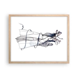 Plakat w ramie jasny dąb - Studium dotyku - 50x40 cm