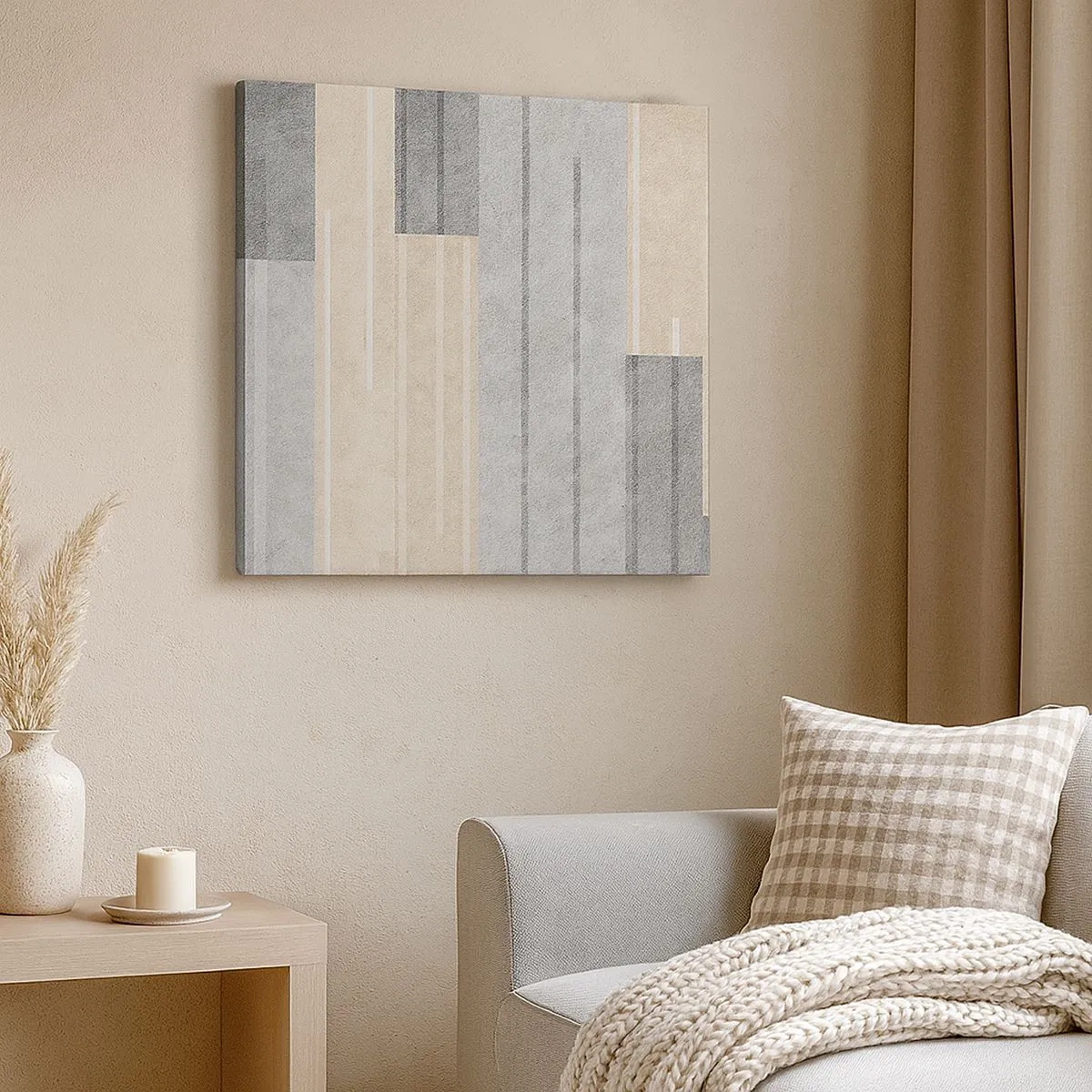 Obraz na płótnie - Kompozycja: trzymać pion - 30x30 cm