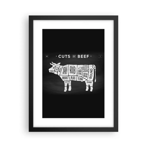 Plakat w czarnej ramie - Elementarz masarza - 30x40 cm
