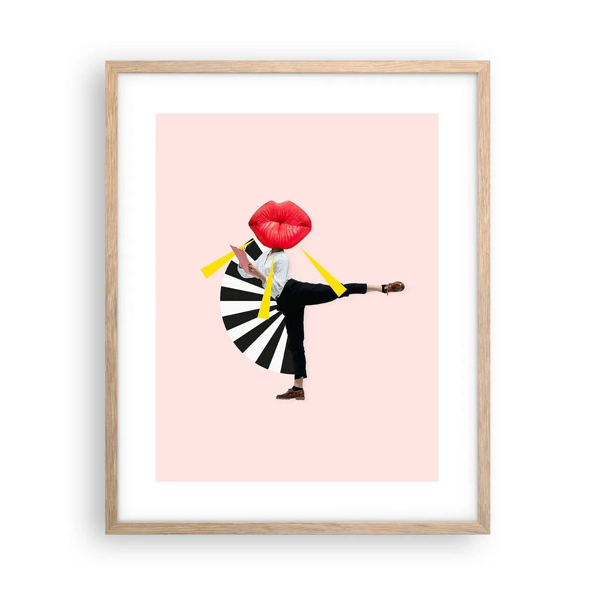 Plakat w ramie jasny dąb - Surrealistyczny pop-art - 40x50 cm