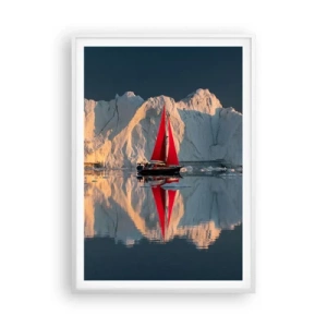 Plakat w białej ramie - Na krańcu świata - 70x100 cm