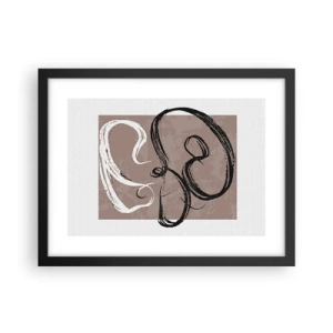 Plakat w czarnej ramie - Kompozycja – poszukiwanie pełni - 40x30 cm