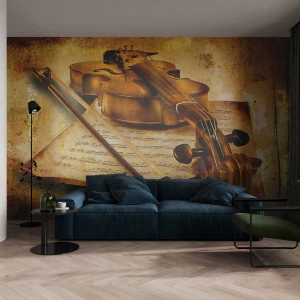 Fototapeta Samoprzylepna Deluxe Sticker - Wirtuoz potrzebny od zaraz - Skrzypce, Muzyka, Nuty Muzyczne - 400x280 cm