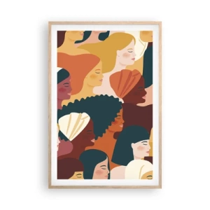 Plakat w ramie jasny dąb - Tylko kobiecość - 61x91 cm