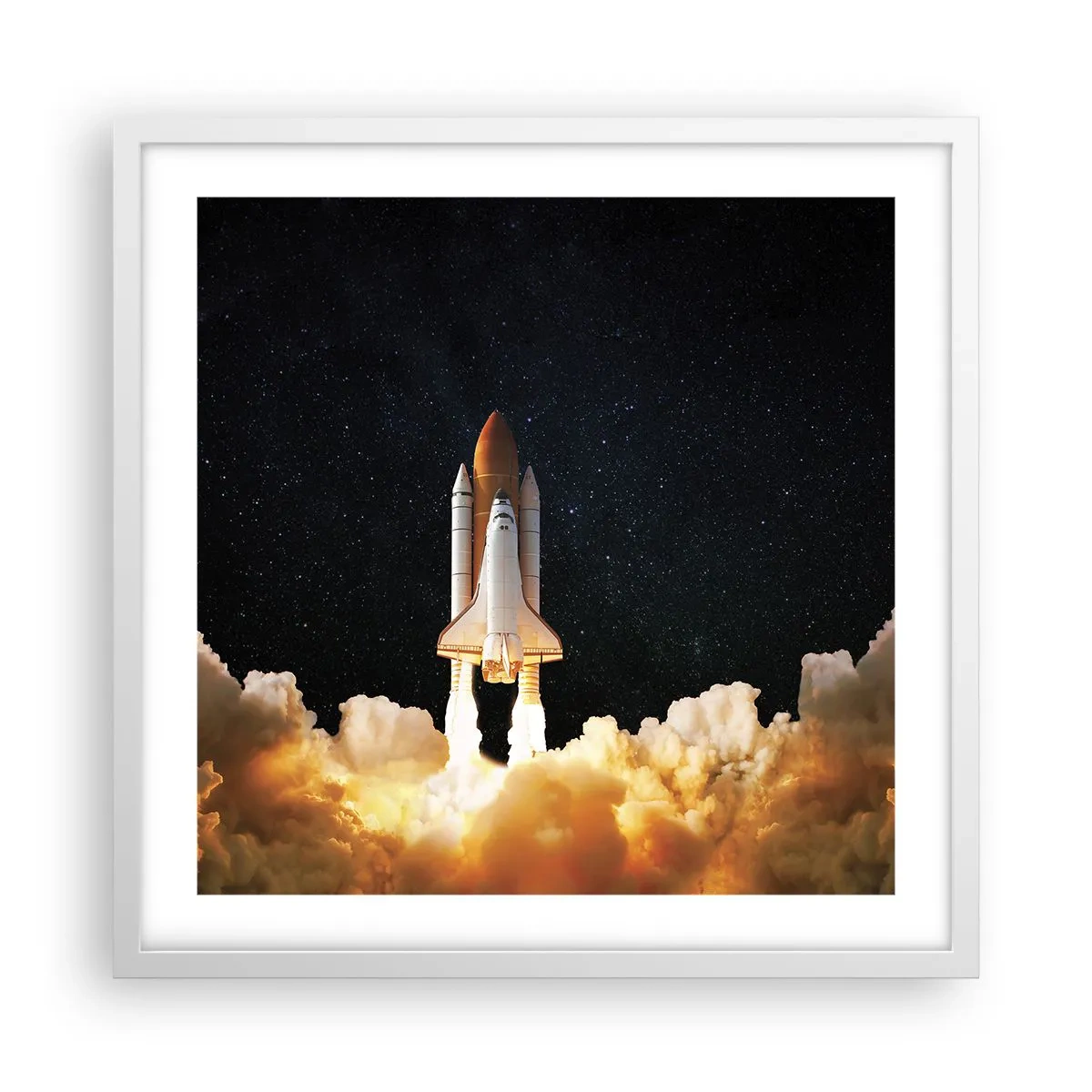 Plakat w białej ramie - Ad astra! - 50x50 cm