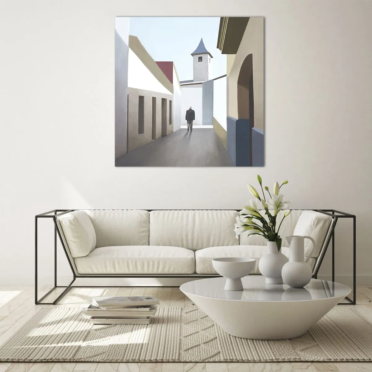 Obraz na szkle - Słoneczny spacer - 40x40 cm