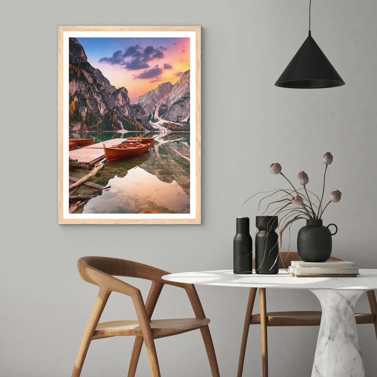 Plakat w ramie jasny dąb - Obietnica dnia - 70x100 cm