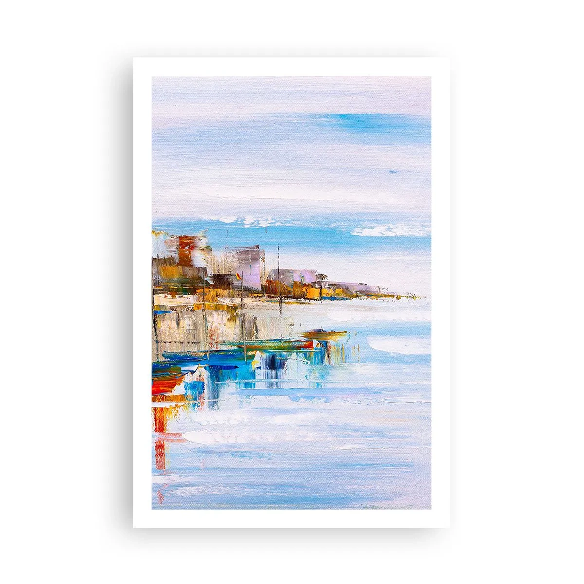 Plakat - Wielobarwna miejska przystań - 61x91 cm