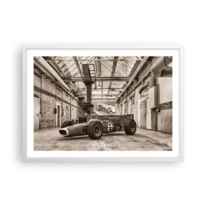 Plakat w białej ramie - Odpoczynek zwycięzcy - 70x50 cm