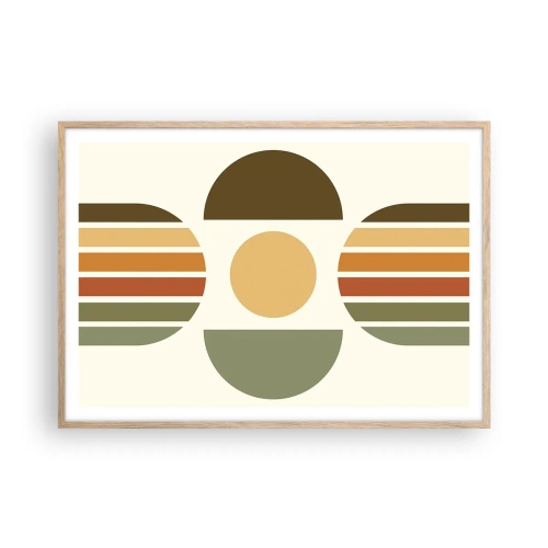 Plakat w ramie jasny dąb - W kolorach ziemi - 100x70 cm