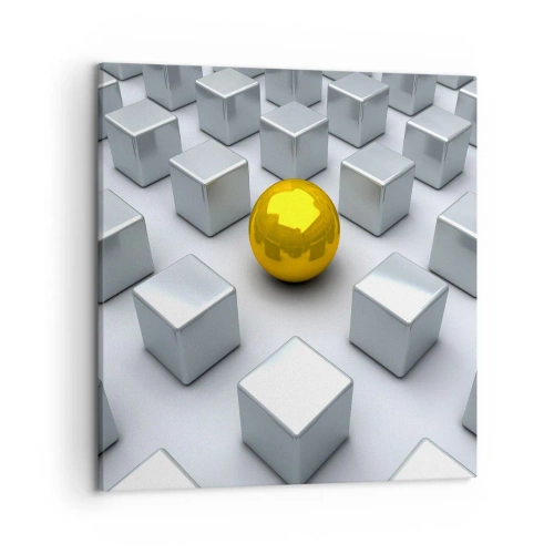 Obraz na płótnie - Dlaczego ja? Kompozycja geometryczna - 50x50 cm
