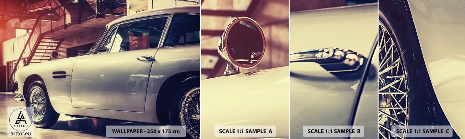 Fototapeta Próbka Samoprzylepna Deluxe Sticker - Klasyka się nie starzeje - Samochód, Motoryzacja, Vintage - 100x30 cm