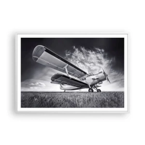Plakat w białej ramie - Skrzydlaty wędrowiec - 100x70 cm