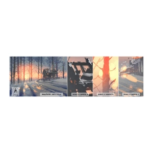 Fototapeta Próbka Samoprzylepna Deluxe Sticker - Zagląda tu tylko słońce - Krajobraz, Leśna Chata, Las - 100x30 cm