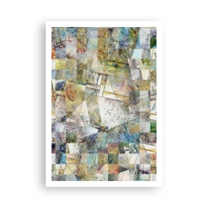 Plakat - Geometryczne przetasowanie - 70x100 cm