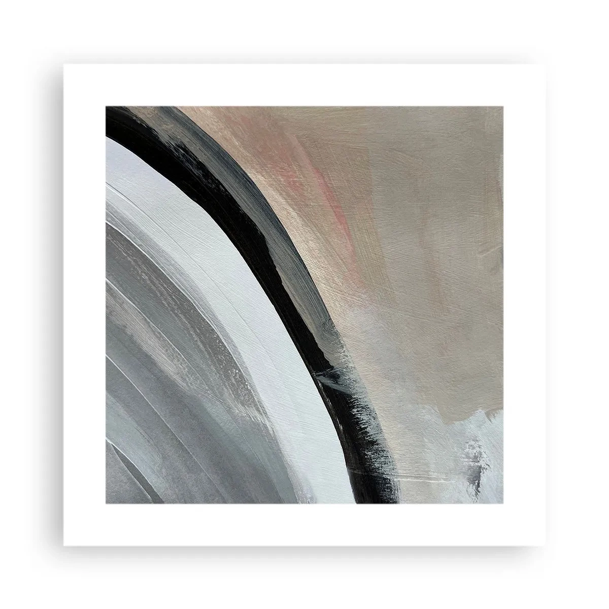 Plakat - Kompozycja: łuk czerni i szarości - 40x40 cm