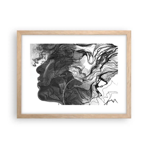 Plakat w ramie jasny dąb - Zaplątana w marzeniach - 40x30 cm