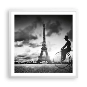Plakat w białej ramie - Tęsknota do Belle Epoque - 60x60 cm