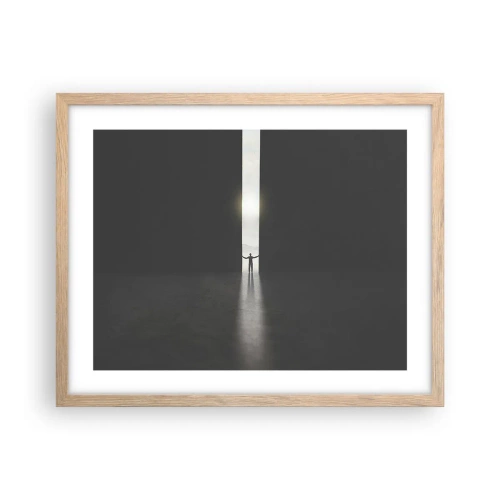 Plakat w ramie jasny dąb - Krok do jasnej przyszłości - 50x40 cm