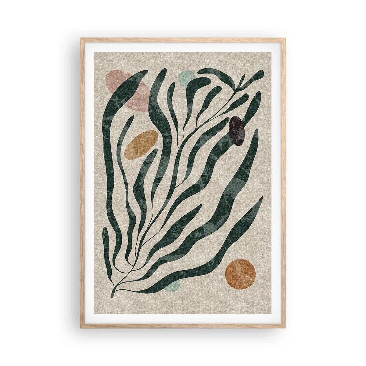 Plakat w ramie jasny dąb - Pośród zieleni - 70x100 cm