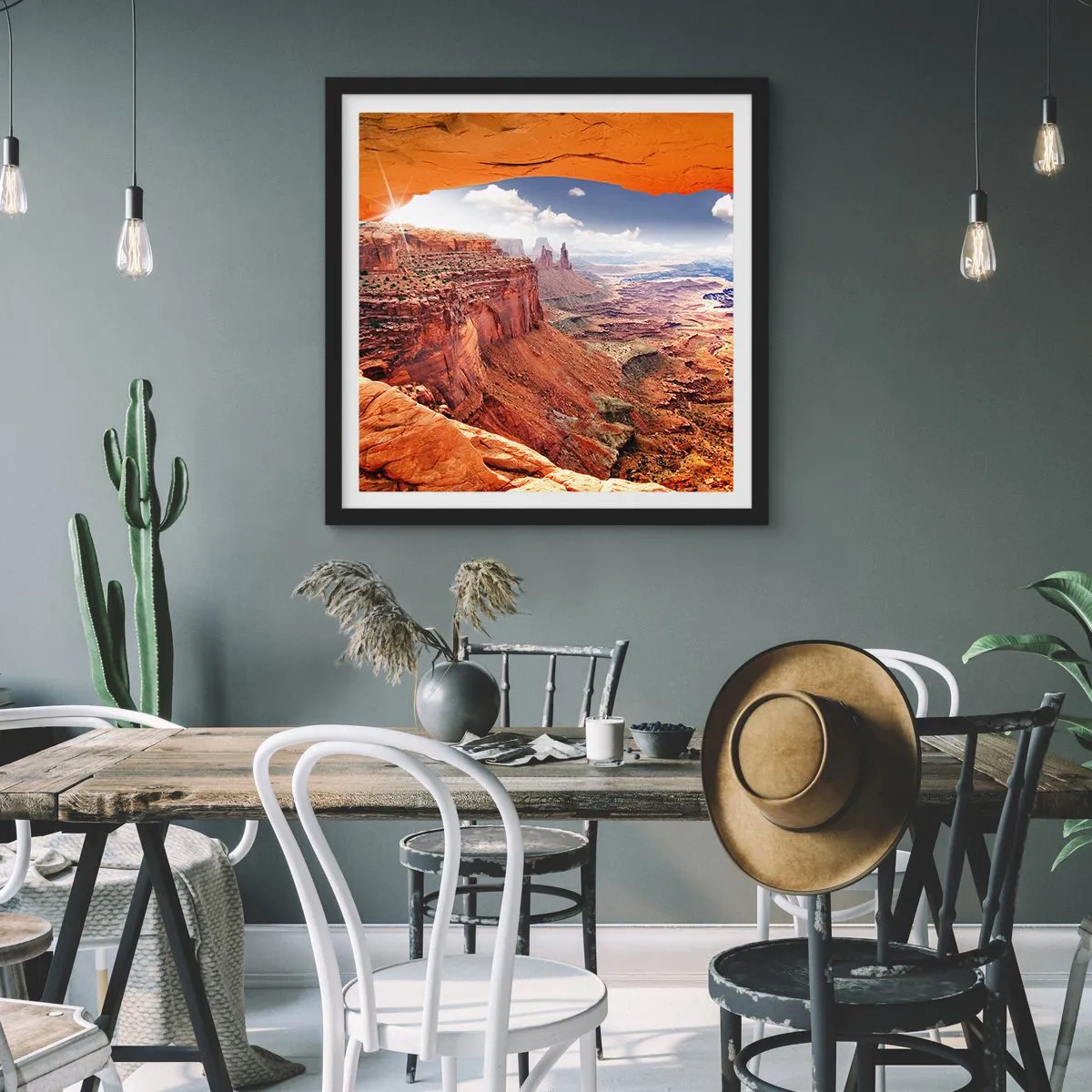 Plakat w czarnej ramie - Wyrzeźbione przez samą naturę - 40x40 cm