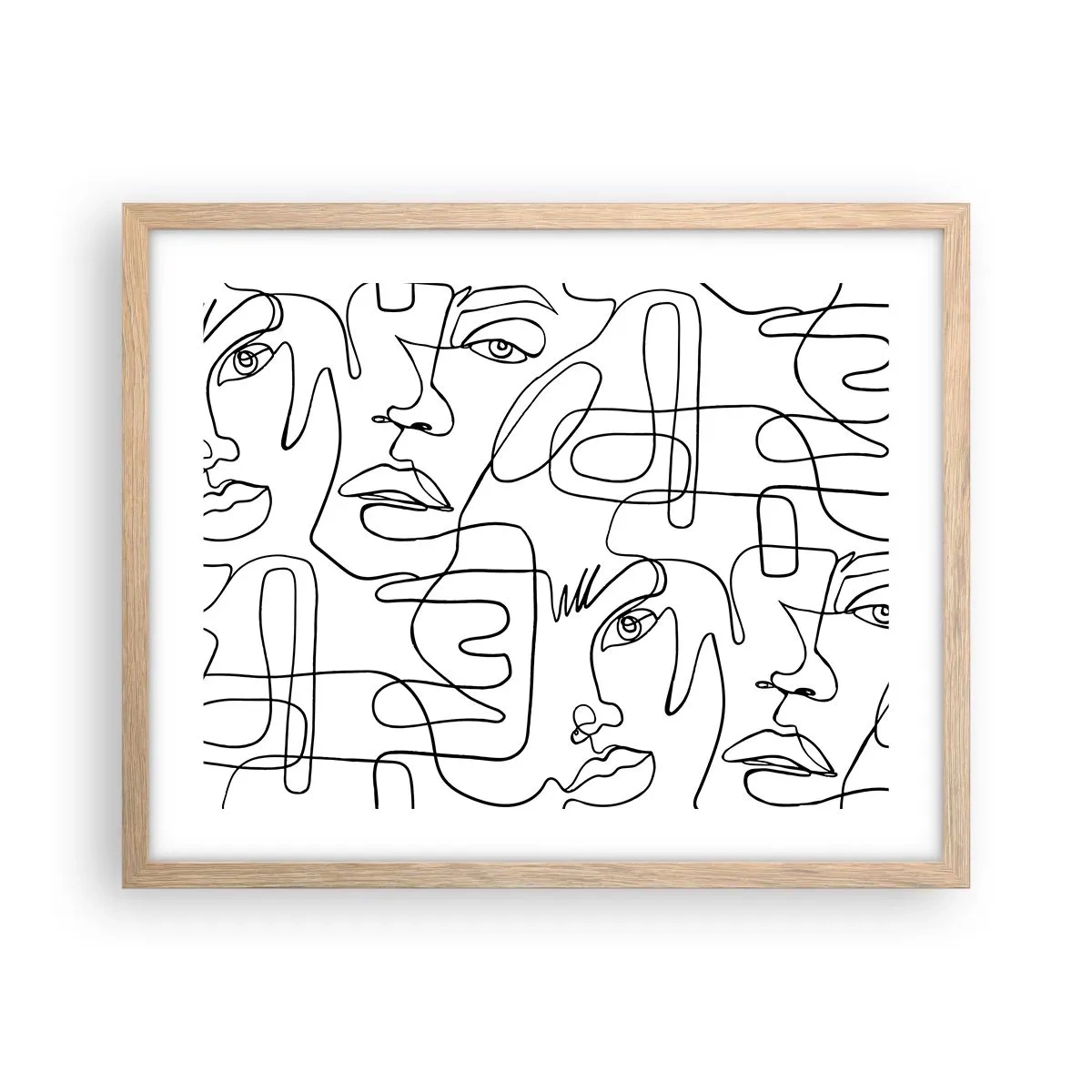 Plakat w ramie jasny dąb - W splątanych emocjach - 50x40 cm
