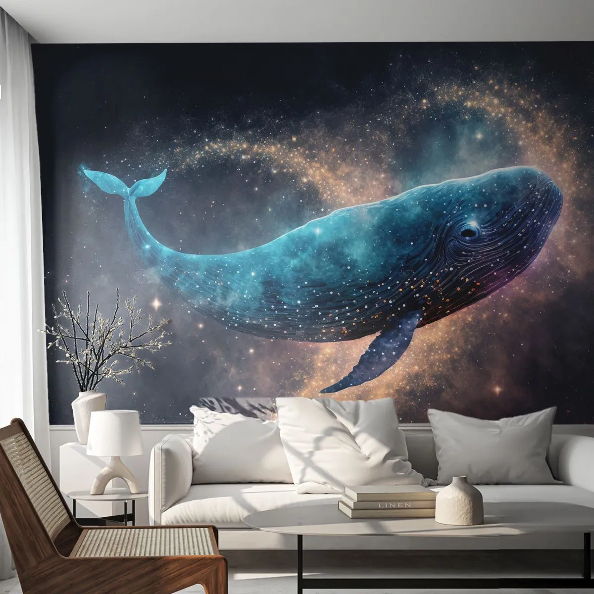 Fototapeta Premium Canvas - Jest taki świat… - Wieloryb, Magiczny, Fantastyczny - 200x140 cm