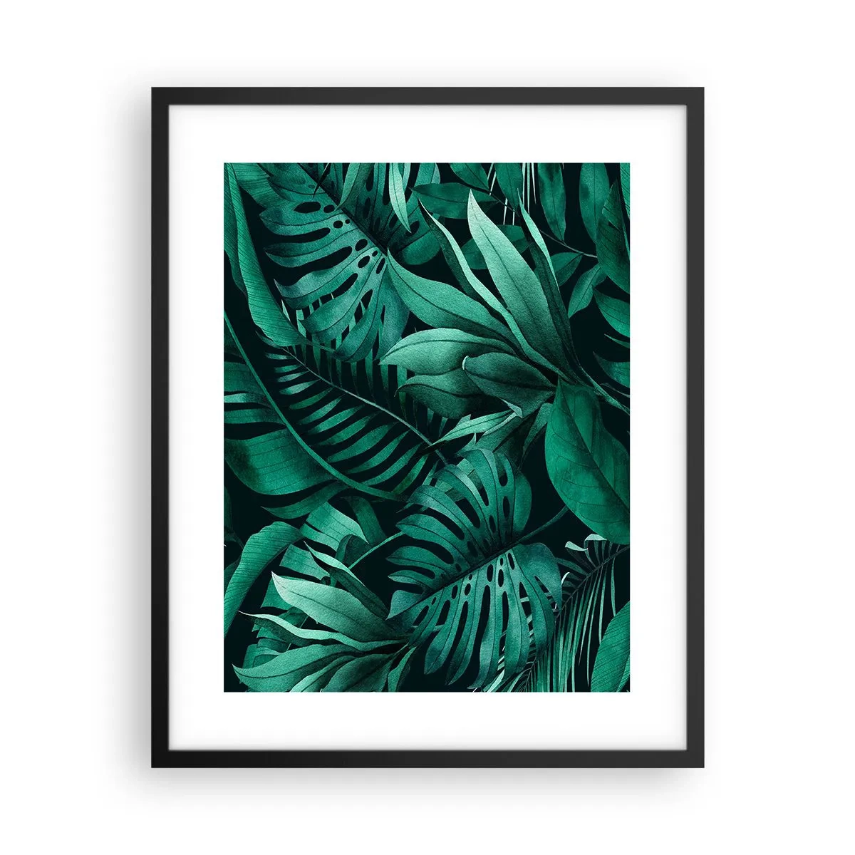 Plakat w czarnej ramie - Głębia tropikalnej zieleni - 40x50 cm