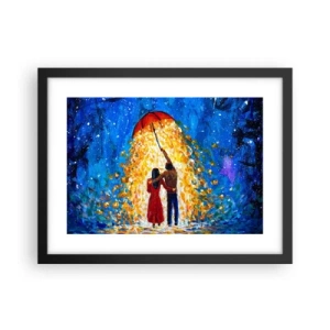 Plakat w czarnej ramie - Magia deszczowego wieczoru? - 40x30 cm
