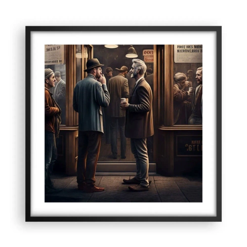 Plakat w czarnej ramie - Dobra chwila dnia - 50x50 cm