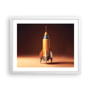 Plakat w białej ramie - Zaczyna się od marzenia - 50x40 cm