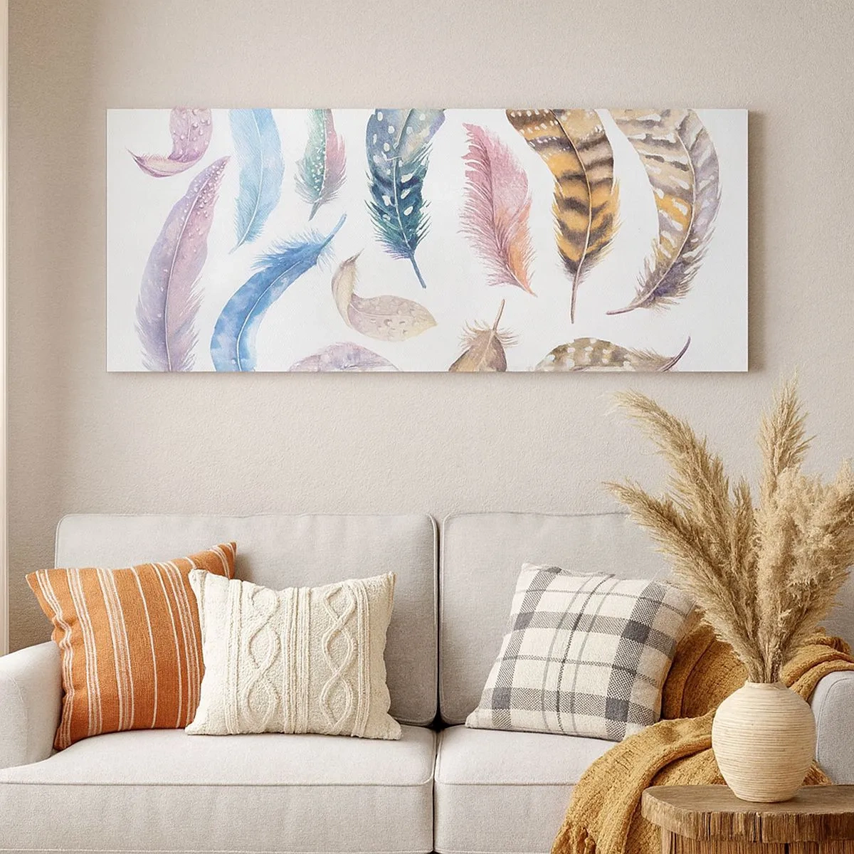 Obraz na płótnie - Lekkie, pstrokate i wielobarwne - 100x40 cm