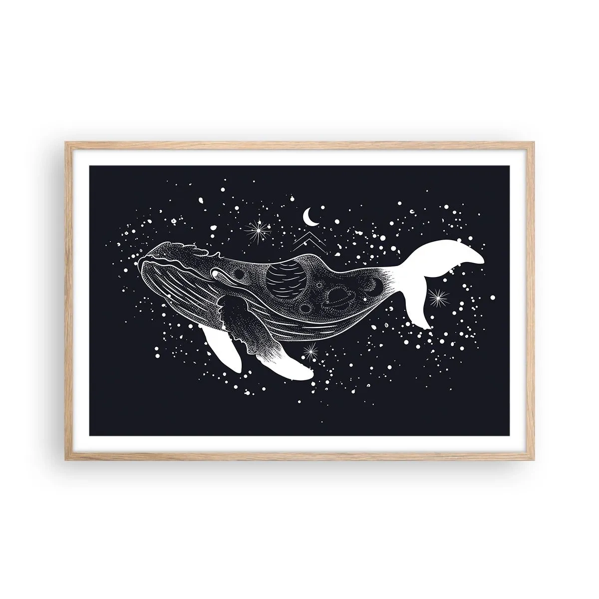 Plakat w ramie jasny dąb - W oceanie wszechświata - 91x61 cm