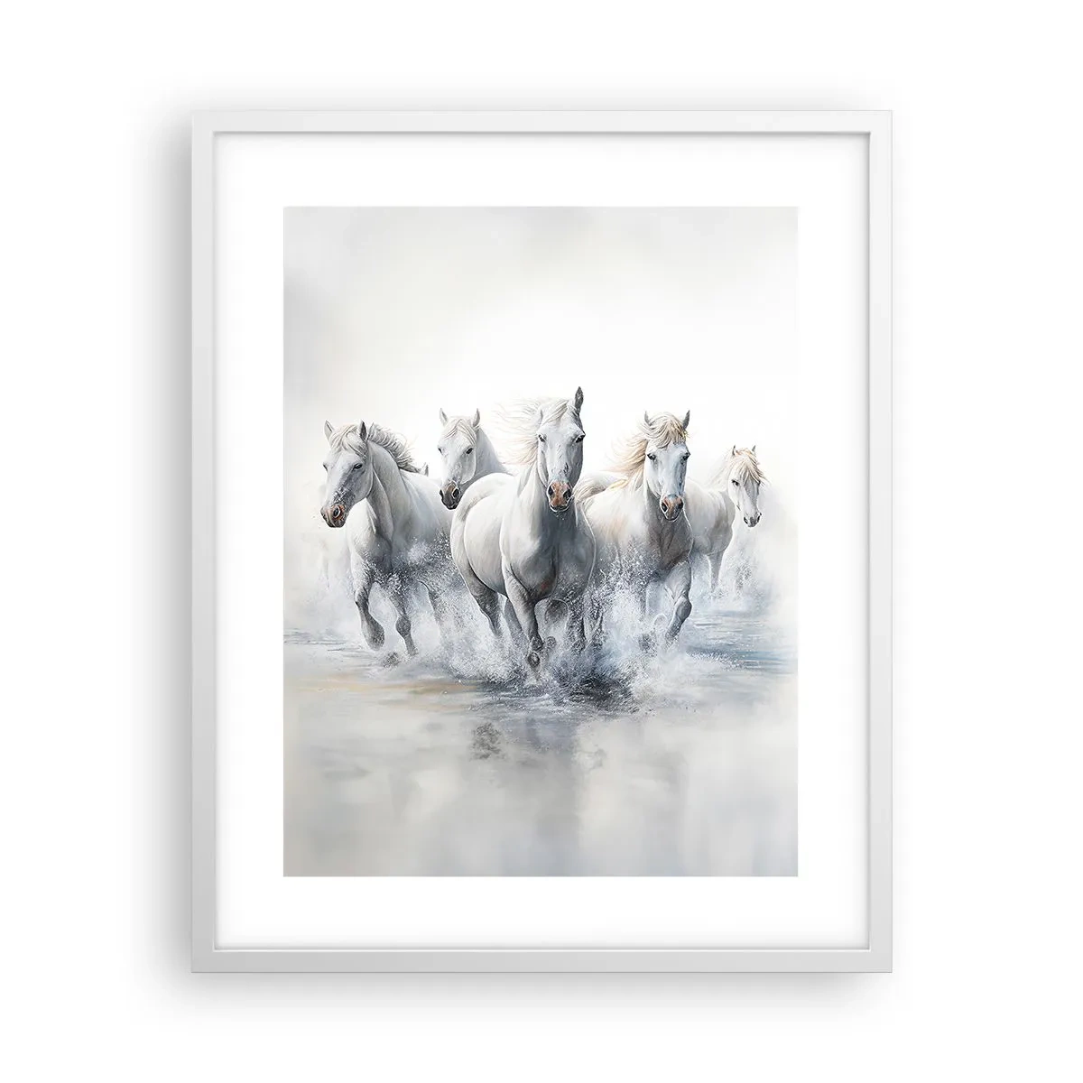 Plakat w białej ramie - Biała magia - 40x50 cm